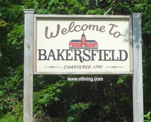 Bakersfield Vermont is just east of St. Albans