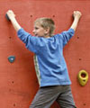 kids rock climbing