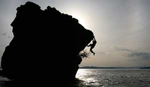 Deep Water Soloing, rock climbing sites in Vermont